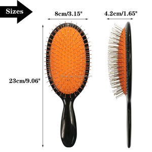 Cepillo de pelo ovalado con cerdas de acero, cepillo de paleta para cuero cabelludo antiestático y masajeador - Product Image 3