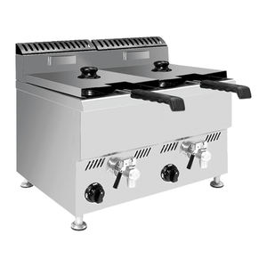 <span class=keywords><strong>Friteuse</strong></span> Commerciale Autonome à Gaz en Acier Inoxydable 28L pour Restaurants – Idéale pour Frites et Poulet Frit – Équipement de Cuisine Professionnel - Product Image 3