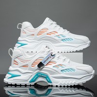Chaussures de course décontractées polyvalentes et respirantes pour hommes, nouvelle collection été, légères, en maille, à lacets, durables, style papa