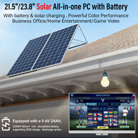 PC Todo en Uno para Hospital con Pantalla de 21.5/23.8 Pulgadas, Batería de 230WH 24AH, Compatible con Carga Solar, 8 Puertos USB, 12V DC, Computadora Todo en Uno