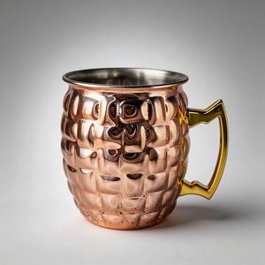 Moscow Mule <b>Mug</b> 401-500ml Stainless Steel Cocktail Beer <b>Mug</b> Durable Pineapple Design - Product Image 1