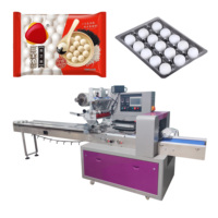 Máquina Automática de Envasado con Film Superior y Bandeja para Dumplings Congelados, Tangyuan, Wontons, Albóndigas, Mariscos y Otros Alimentos Congelados
