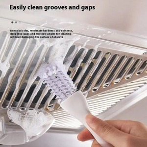 Multifunctional Hard Bristle Gap Cleaning <b>Brush</b> Long Handle Crevice <b>Brush</b> For Bathroom Tile <b>Window</b> Track Kitchen Dead Corner - Product Image 2