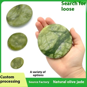 HZ <span class=keywords><strong>pietra</strong></span> massaggiante in giada <span class=keywords><strong>verde</strong></span> oliva 8*8 naturale di giada <span class=keywords><strong>verde</strong></span> Lushan olio essenziale SPA vulcanico Xiuyan energia strumenti di <span class=keywords><strong>pietra</strong></span> calda - Product Image 2