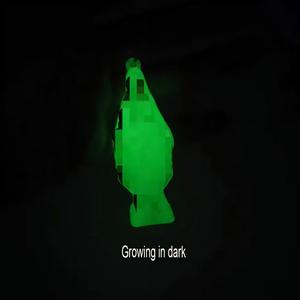 Fluorescent Green And White <b>Plastic</b> Keychain Irregular Shape Light Weight Gift For Travel Jewelry Ornament - Product Image 3