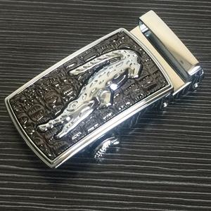 Оптовая продажа, кожаный ремень, Заводская внутренняя ширина 35 мм, цинковый сплав, 3D тисненый крокодил, животное, легкий зажим, автоматическая пряжка для ремня с логотипом - Product Image 2