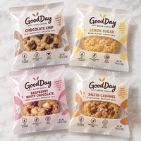 Sacs à biscuits individuels en plastique laminé transparent de qualité alimentaire, avec logo personnalisé imprimé, pour la pâtisserie, scellables à la chaleur