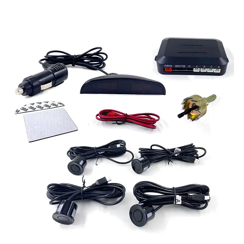 high quality car alarm systems car reversing aid system Inductive wireless radar Suitable for universal car models 4 led lights