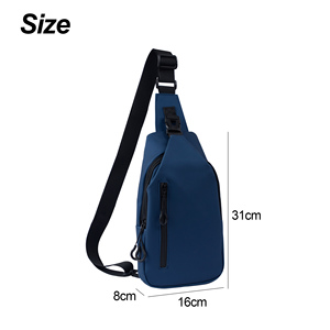 Sac banane en PU pour hommes et femmes, décontracté, tendance, imperméable, portable, sac de poitrine, sac banane, port USB, toutes saisons, pour les voyages - Product Image 3