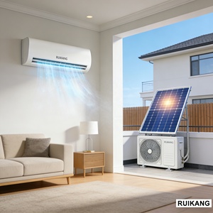 Système solaire de climatisation Ruikang Factory 12000 BTU/1,5 CV ACDC pour usage domestique quotidien, climatiseur 12000 BTU à vitesse fixe - Product Image 2