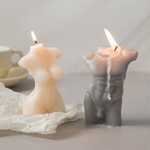 WINBY E136 - Velas de Escultura de Torso Femenino Desnudo, Velas Aromáticas Personalizables Hechas a Mano con Cera de Soja para Bodas y Decoración del Hogar - Product Image 3