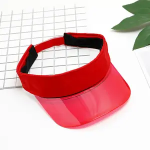 Fashionable Easy Match Parents And Children Sun Protection Jelly Color Transparent Visors