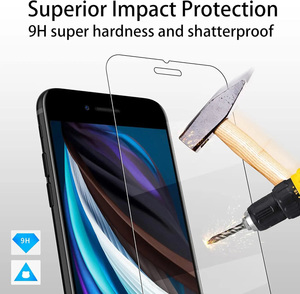 Commercio all'ingrosso pellicola trasparente trasparente Premium protezione dello schermo in vetro temperato per <span class=keywords><strong>iPhone</strong></span> <span class=keywords><strong>SE</strong></span> 2022 <span class=keywords><strong>2020</strong></span> - Product Image 6
