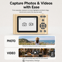Nueva Cámara Digital 4K UHD HA con Autoenfoque, 48MP, Enfoque Macro de 10cm, Zoom 16X, Grabadora de Vlogs de Bolsillo para Principiantes y Aficionados