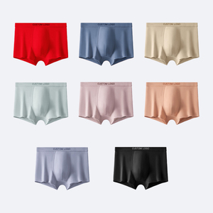 Paquete de Ropa Interior Masculina de Bambú al por Mayor, Logotipo Personalizado, Transpirable, Antibacteriana 7A, Cómodos Calzoncillos Bóxer Sin Costuras para Hombre - Product Image 3