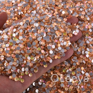 Piedras de Cristal Planas sin Fijación en Caliente SS3-SS50, Gemas Redondas para Decoración de Uñas, Piedras Brillantes - Product Image 2