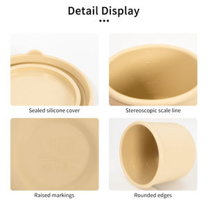 Boîte à lunch ronde en silicone de 250 ml pour la maison, sans BPA, récipient de stockage alimentaire avec couvercle anti-fuite, boîte à bento pour collations et fruits, compatible micro-ondes - Product Image 3