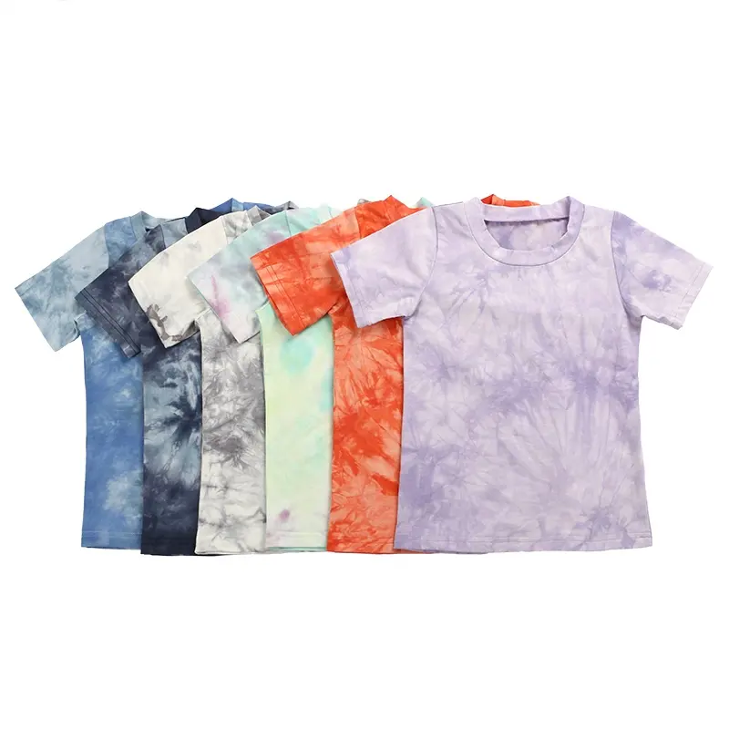 Custom Zomer Baby T-shirt Nieuwe Mode Tie Dye T-shirt