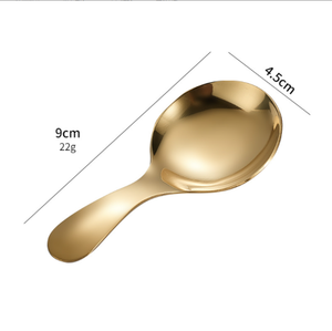 DFK01 Cuchara Corta y Ancha Tipo Q para Niños, de Acero Inoxidable SUS 304, con Mango Corto y Cabeza Redonda, Cuchara de Seguridad Redonda para Bebés y Niños - Product Image 2