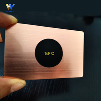 Carte de visite professionnelle en acier inoxydable avancé, finition miroir/brossée, puce NFC213, épaisseur 0,8 mm, étanche et résistante aux intempéries, accès NFC