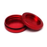 Diseño de logotipo personalizado de doble capa de doble propósito caja NC mecanizado aleación de aluminio con acero inoxidable labio cigarrillo Snuff Slug Can