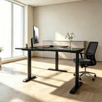 Cadre de bureau ergonomique moderne modulaire en forme de L, en métal, réglable en hauteur, montage rapide et facile pour la maison, le bureau et l'école