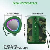 Haut-parleur portable BT 5.3 TWS, étanche IPX5, son puissant HD 15W, lumière LED pour les voyages, le camping, la plage, la piscine, l'école