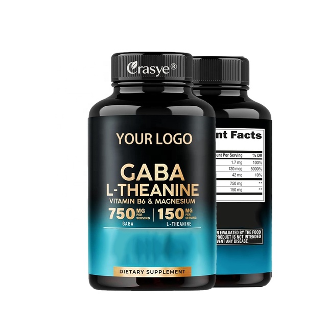 OEM/ODM Customizable GABA Sleep Capsules Natural Organic L-Theanine 150mg Extract Adult Use Sleep Mood Support Vegan