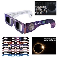 Lunettes personnalisées en papier pour l'éclipse solaire totale 2026, lunettes de vision carrées pour l'éclipse solaire, monture intégrale, résistantes aux UV, UV400, certifiées CE ISO