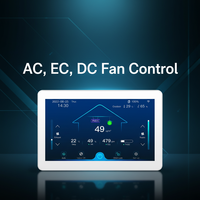 Beli pabrik layar besar pengontrol sistem ventilasi pemulihan panas CO2 PM2.5 sensor VOC WIFI RS485 pengontrol rumah pintar