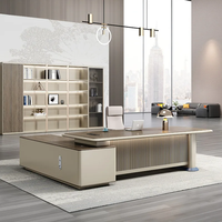 Bureau de direction de luxe en L pour le travail, mobilier de bureau commercial