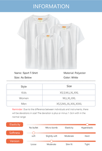 Diy Blanks-Camiseta de poliéster personalizada para hombre, prensa de calor, sublimación, camisetas deportivas blancas de manga corta para niños y adultos - Product Image 6