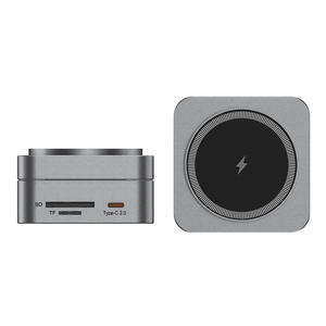 <span class=keywords><strong>Chargeur</strong></span> sans fil pliable multifonctionnel HD4K60hz Gigabit Ethernet USB 3.0 Lecteur de cartes SD TF 15W 10 en 1 Hub USB C magnétique - Product Image 6