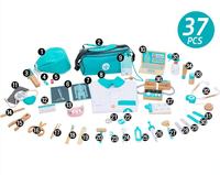 Ensemble de jeu de docteur pour enfants de 37 pièces, jouets médicaux en bois, jouet de docteur, ensemble de jeu éducatif de rôle pour enfants d'âge préscolaire, OEM ODM