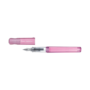 Stylo plume démonstrateur transparent FKA-1SR, pointe en acier souriante, tailles F et M, cinq couleurs transparentes vives - Product Image 4
