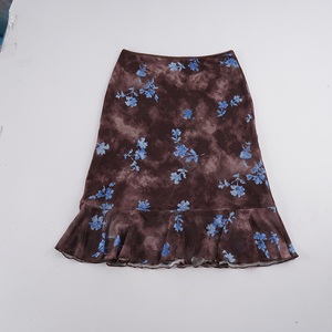 Falda Midi de Gasa con Estampado Floral Tie Dye, Estilo Cola de Pez, Transparente, Ligera, Vintage, Elegante, Estilo Hong Kong, Falda Casual de Malla - Product Image 6