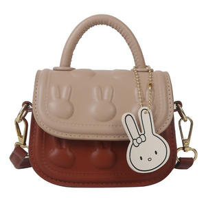 Sac à main mini enfant en cuir PU de dessin animé mignon 2025, portefeuille de luxe, sac à bandoulière pour filles, imperméable, portable - Product Image 1
