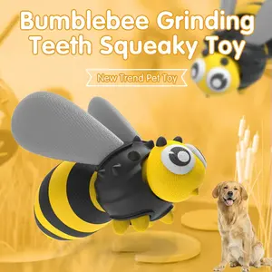 Giocattoli divertenti per animali domestici 2023 KINYU in gomma resistente ai morsi e materiale in velluto con ali d'ape che vibrano giocattoli interattivi per cani dal suono - Product Image 5