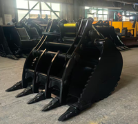Godet de préhension RSBM pour excavatrice CAT 336, grappin hydraulique à double vérin avec dents, accessoire de démolition