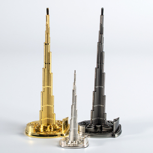 Personalizado Dubai edificios altos modelo turístico artesanías de Metal para regalo adornos de recuerdo artesanía de Metal de aleación de Zinc - Product Image 1