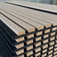 Panneau acoustique APT Slat avec finition bois NRC 0.8 Écologique pour murs et plafonds de bureau Design 3D cannelé 23.62''x47.2''