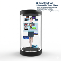 Écran cylindrique holographique 3D de 32 pouces avec système Android, vitrine interactive pour exposition, musée, centre commercial