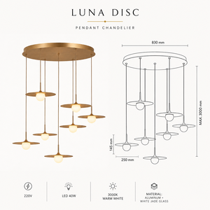 Lustre Nordique de Luxe en Métal et Verre, 7 Lumières, Style Moderne Minimaliste, pour Salon, Villa, Escalier, Hôtel, Lampe Décorative Artistique - Product Image 4