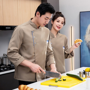 Nouvelle tenue de chef d'hôtel automne-hiver, vêtements de pâtissier pour restaurant occidental et cuisine de pâtisserie, manches longues - Product Image 5