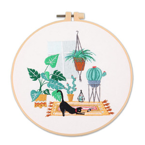 Novo DIY bordado ponto cruz conjuntos planta gato padrão bordado costura Kit Craft Material Handmade Needlework - Product Image 2