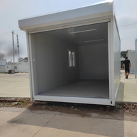Garage modulaire préfabriqué avec porte à enroulement, abri de stockage de voiture en acier portable, conteneur de stationnement extérieur