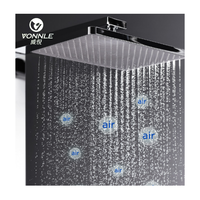 Douche numérique à haute pression pour salle de bain, eau froide et chaude, avec valve en cuivre, montage mural, ensemble de douche pour salle de bain