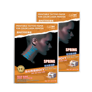 Adson giấy xăm tạm thời phát sáng trong bóng tối màu xanh lá cây ánh sáng màu xanh ánh sáng chuyển nước Tattoo giấy A5 Kích thước - Product Image 4