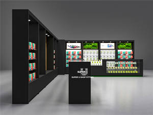 カスタム照明付き 葉巻ショールーム装飾 木製タバコショップディスプレイキャビネット ハーバルオイルストア什器 ガラス製スモークショップショーケース - Product Image 3