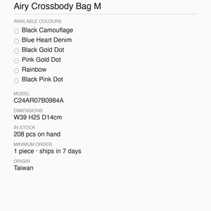 กระเป๋าสะพายข้าง ผ้าโพลีเอสเตอร์รีไซเคิล CIPU Airy M 39x25 ซม. สำหรับผู้หญิง มีสินค้าในสต็อก ไต้หวัน - Product Image 5